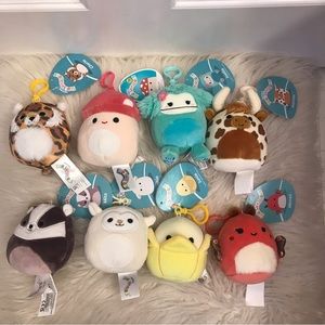 Squishmallow clip bundle NWT